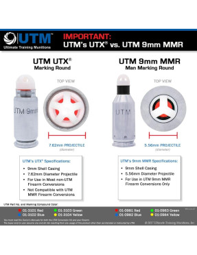 9mm UTM UTX (do zbraní FX Simunition)